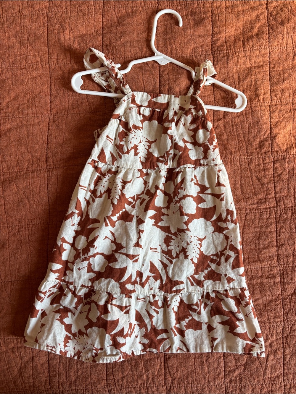 Cat & Jack Rust and Cream Floral Sundress for Girls